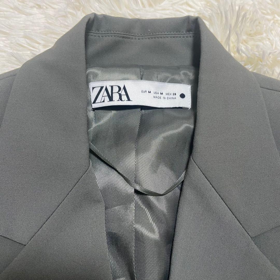 ザラ　3ピースセットアップ　スーツ　グリーン　サイズM X L