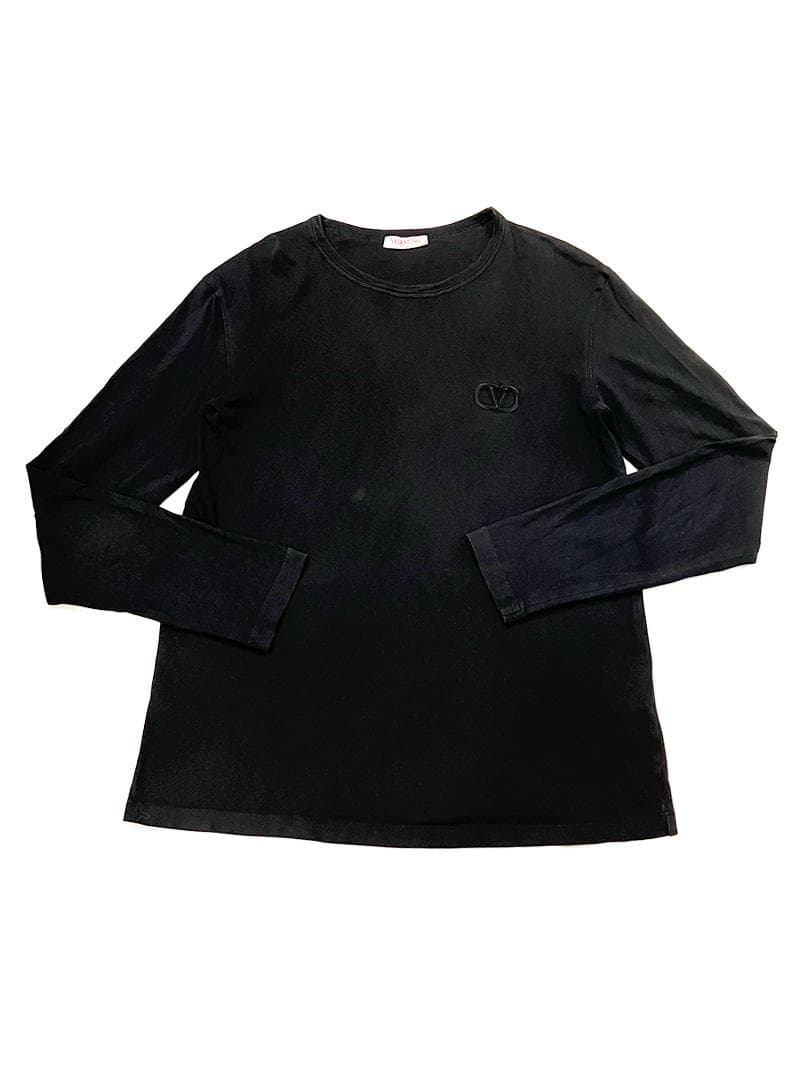 Valentino ヴァレンティノ Vロゴ パッチ 長袖 Tシャツ ロンT