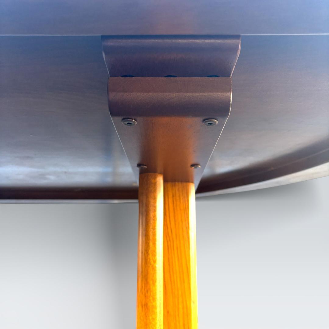 【最終価格】浜本工芸 ダイニングテーブル 半円 135cm オーク材 皇室御用達