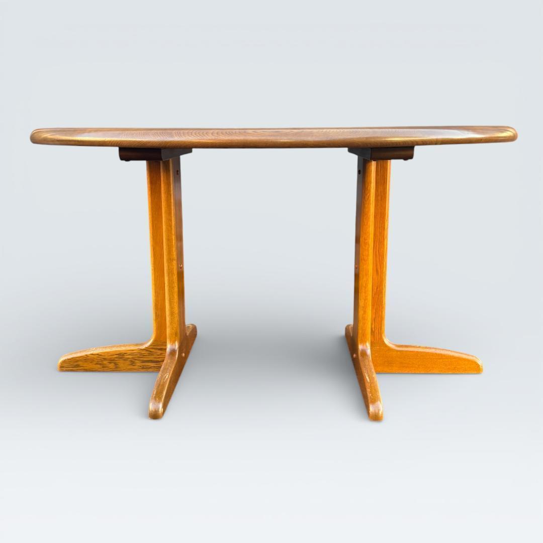 【最終価格】浜本工芸 ダイニングテーブル 半円 135cm オーク材 皇室御用達