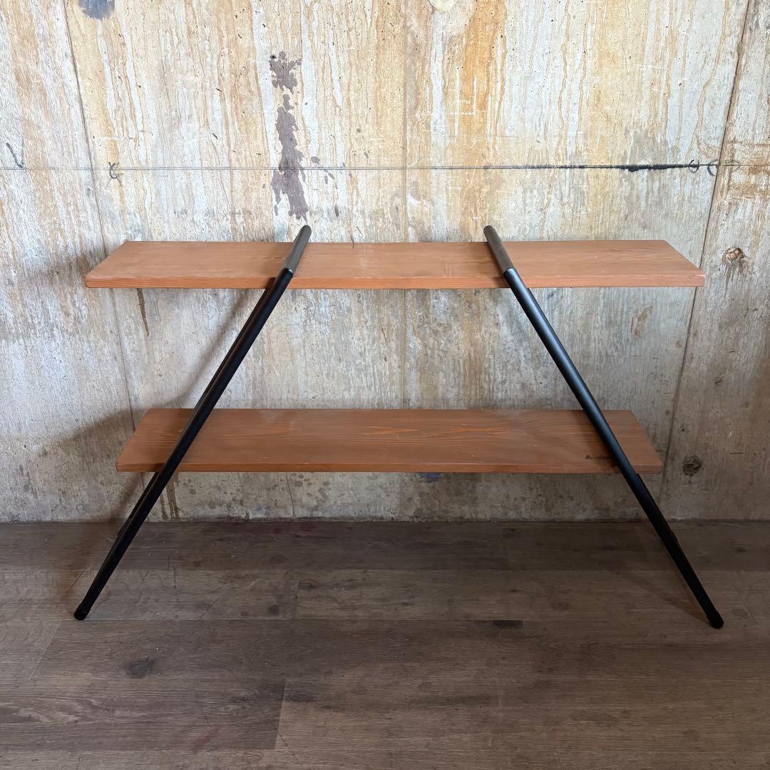 A-studio アイアン×木材　インダストリアル　オープンシェルフ　2段