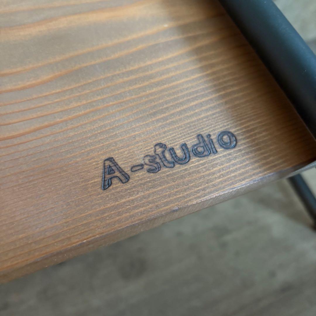 A-studio アイアン×木材　インダストリアル　オープンシェルフ　2段