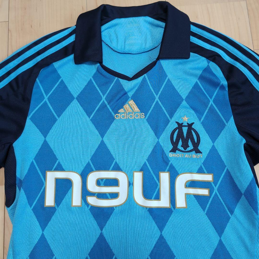 【即購入⭕】adidas オリンピック・マルセイユ シャツ 水色/黒