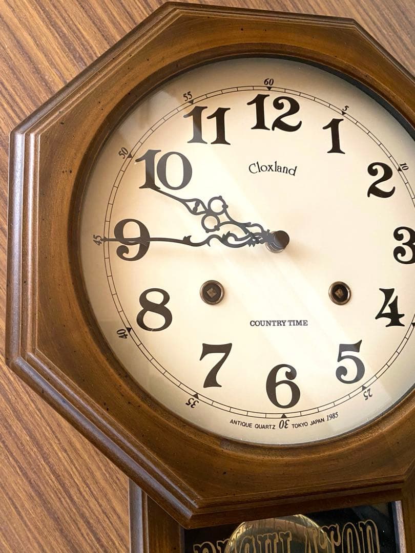 電波振り子時計 さんてる(Suntel) 八角時計 日本製 ♪