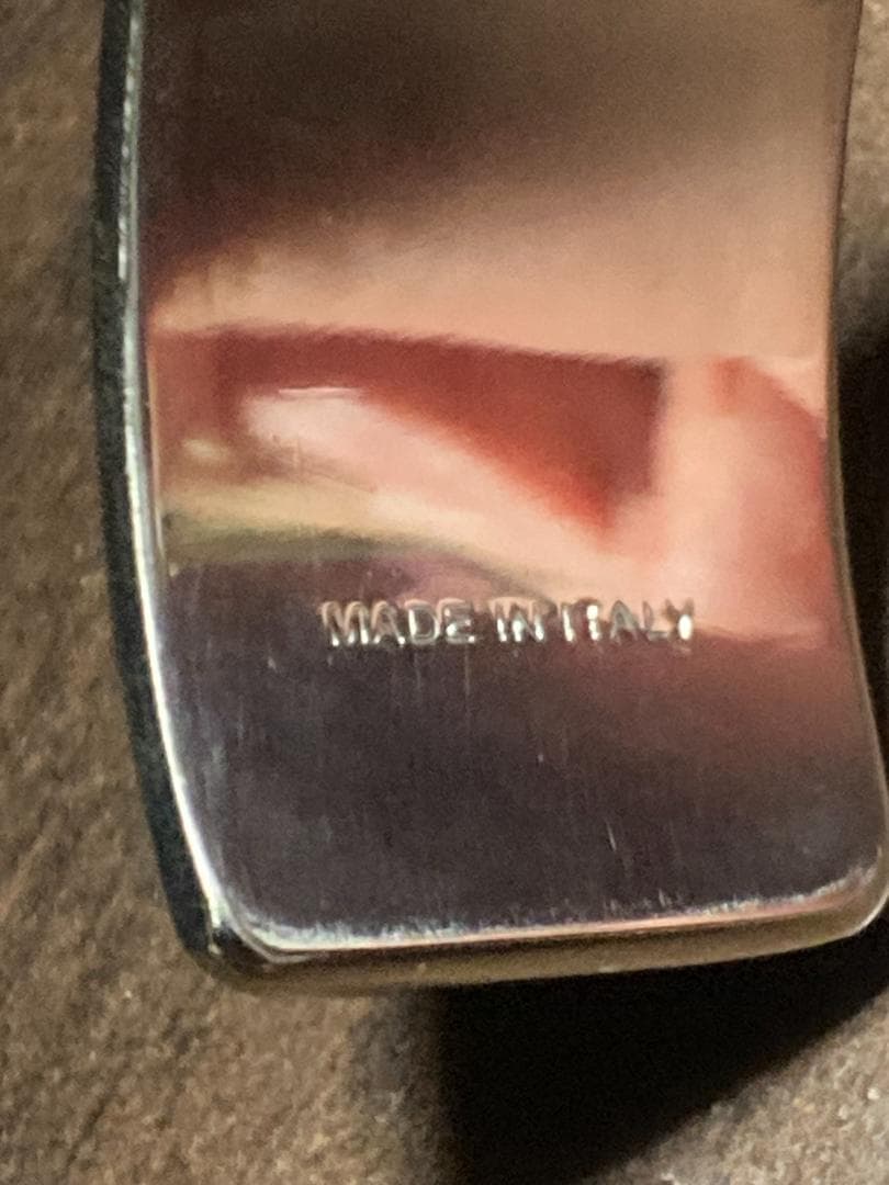 美品 GUCCI グッチ バングル ブレスレット シルバー メタル Gロゴ