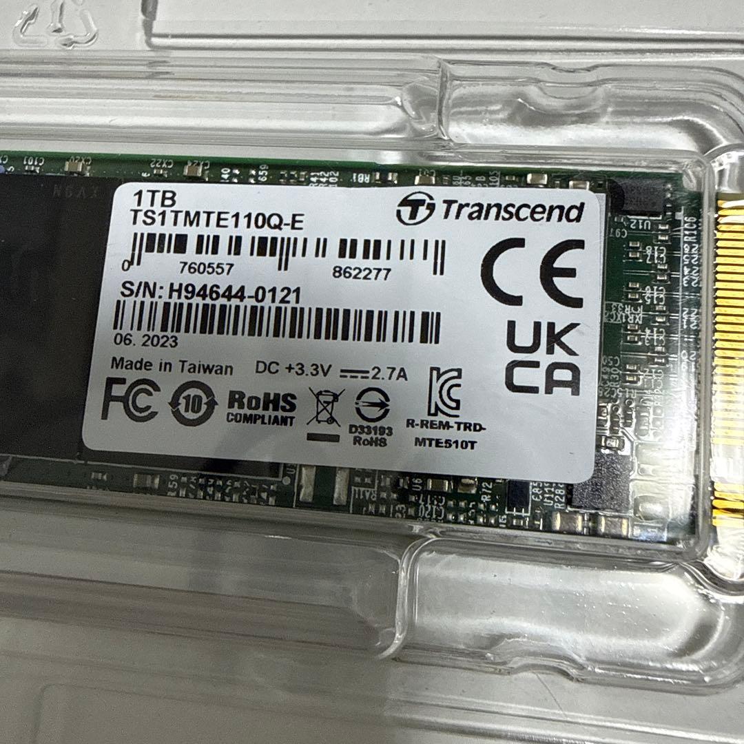 トランセンド 1TB SSD M.2(2280) TS1TMTE110Q-E