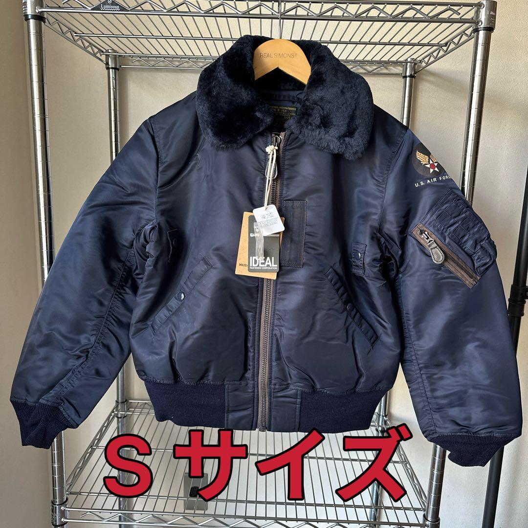 Sサイズ50s復刻ネイビー フライトジャケット TYPE B-15C青い