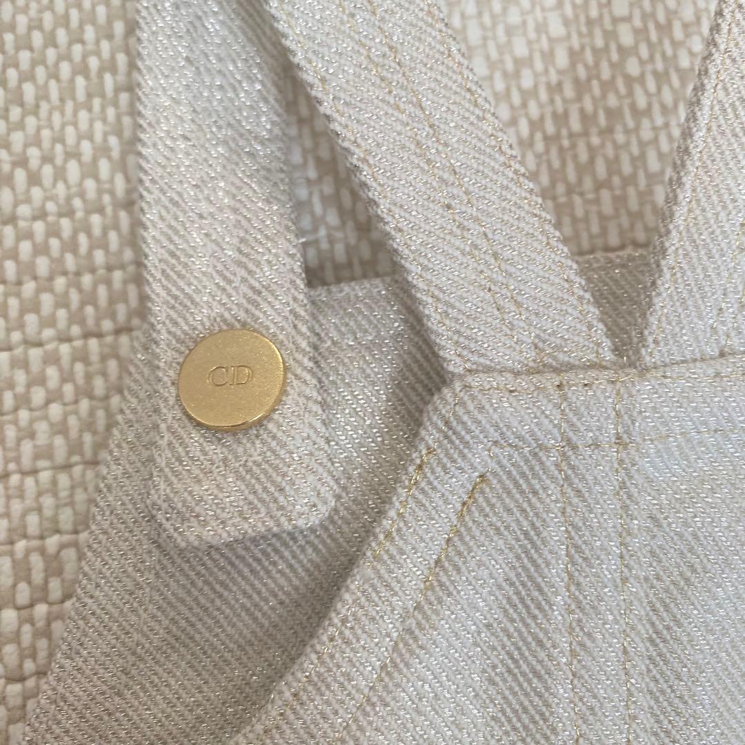 【ベビーディオール】ロゴ　サロペット　ジャンパースカート　グリッター　デニム