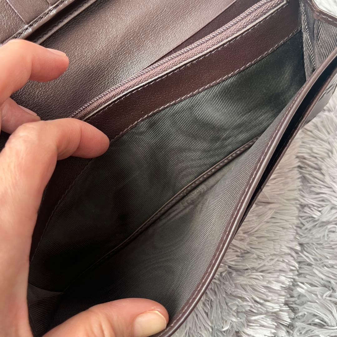 GUCCI ✨シマ　長財布　ダークブラウン　メンズ　GG柄