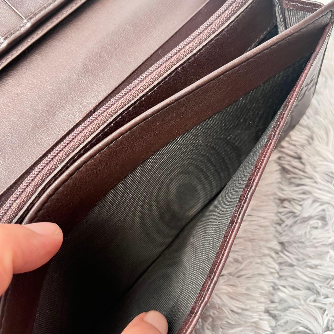 GUCCI ✨シマ　長財布　ダークブラウン　メンズ　GG柄