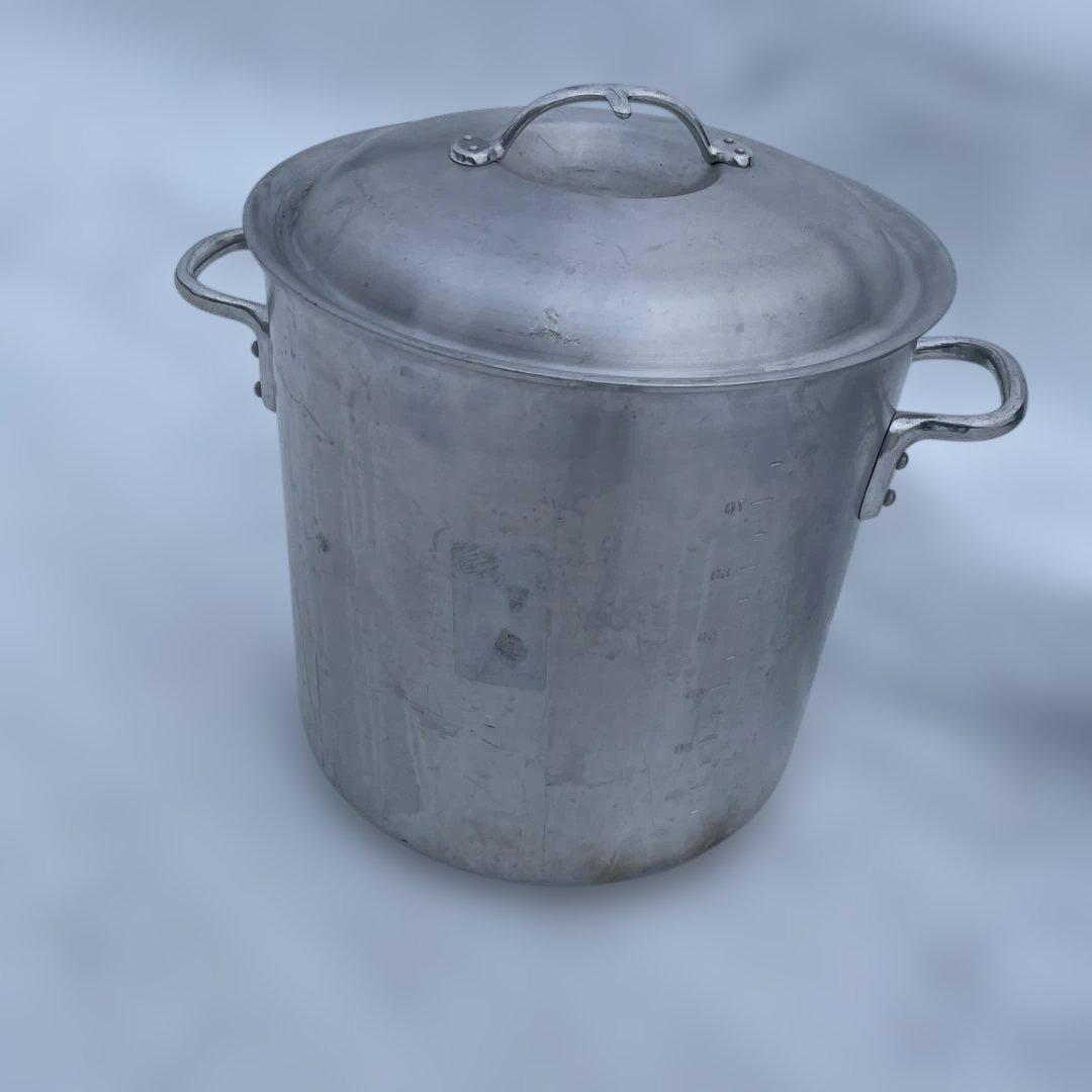 寸胴 鍋 48cm 85L ガス火専用 キングポット 中尾アルミ メジャー付