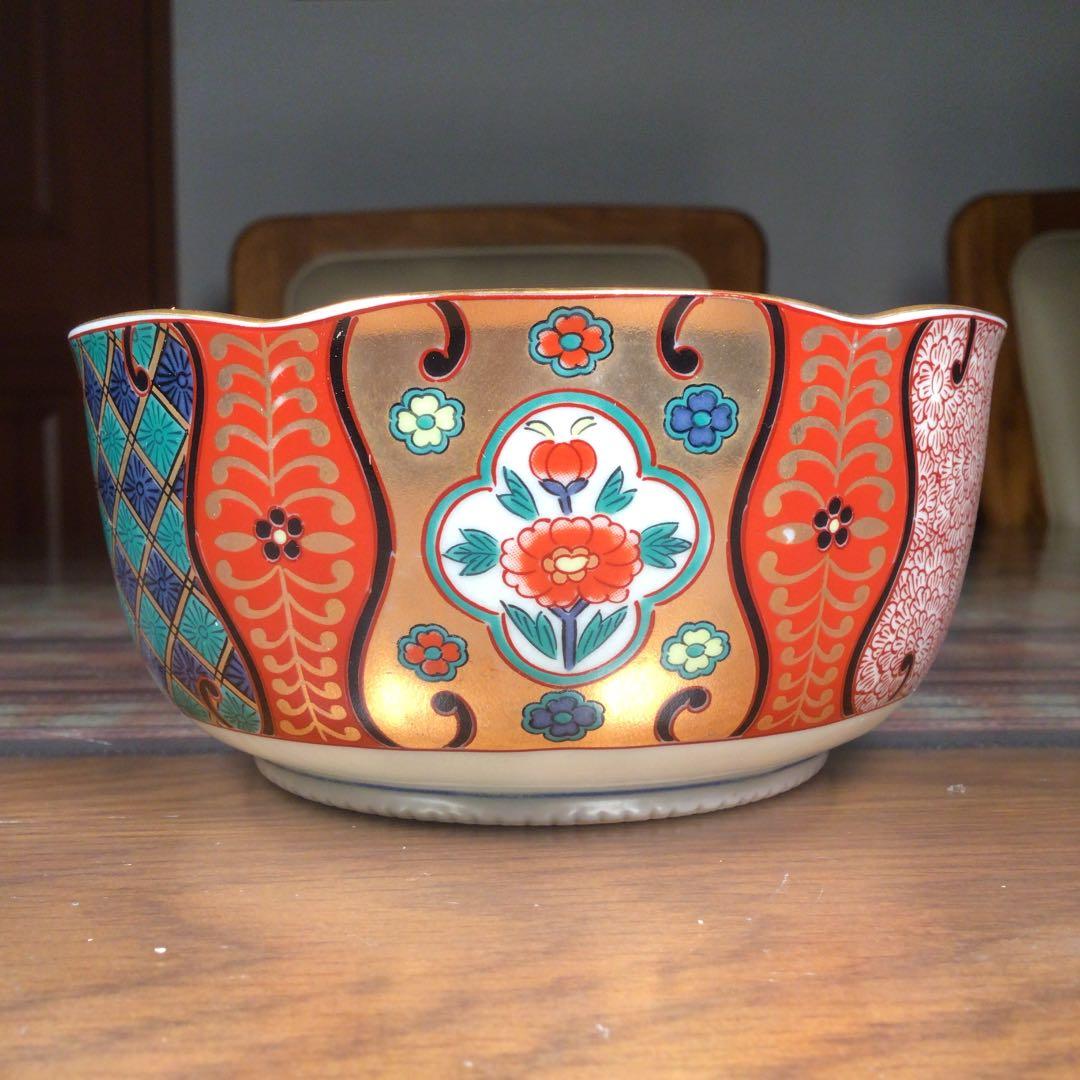 『楽しいうー特価』　青藍　『極彩』　金彩　小鉢　5枚