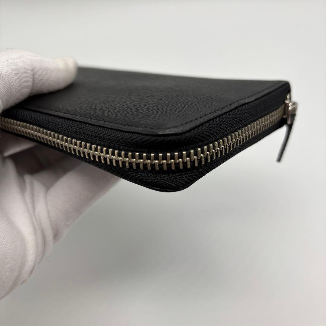 【極美品】ポーター カレント 長財布 ラウンドジップ レザー 本革 ロゴ 黒