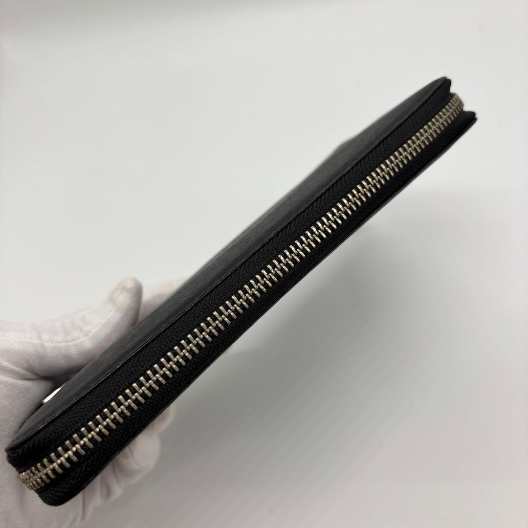 【極美品】ポーター カレント 長財布 ラウンドジップ レザー 本革 ロゴ 黒