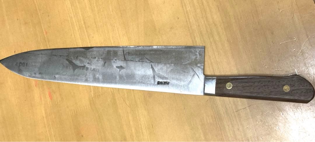 プロ用　播州武介作　黒合板ツバ付　全鋼牛刀　36cm ⭐️新品未使用⭐️