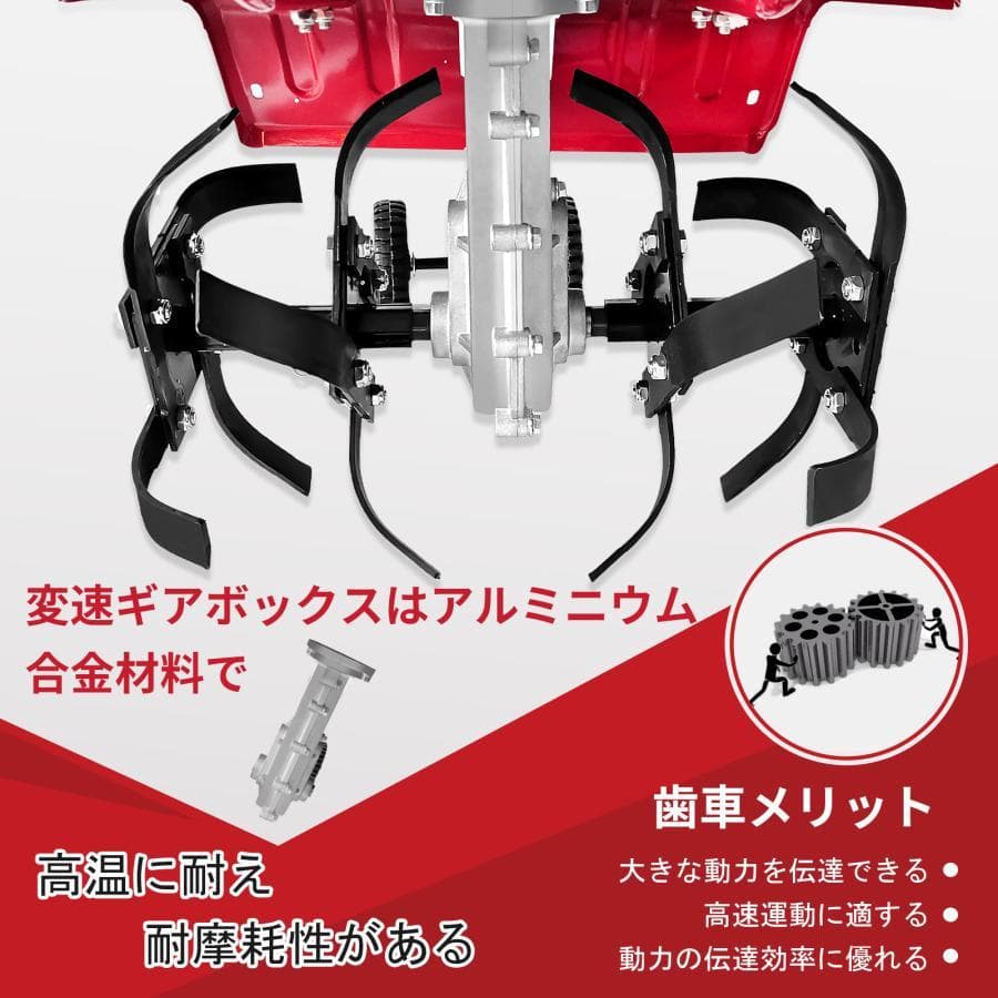 エンジン式耕運機 手押し耕うん機 排気量55cc耕幅38cm耕深10-25cm