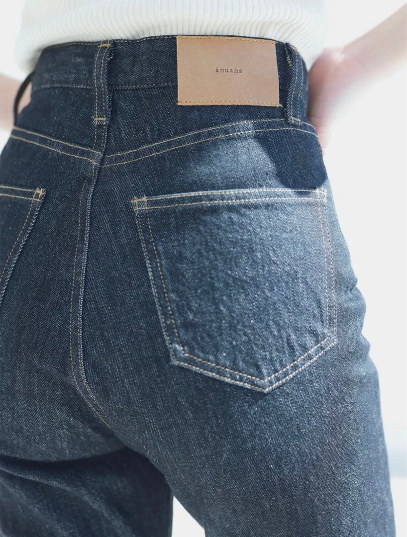 anuans スリムストレートデニム BLACK 1