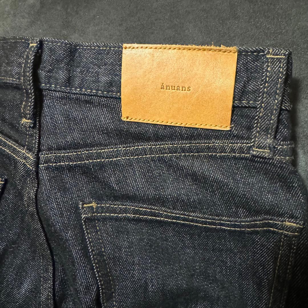 anuans スリムストレートデニム BLACK 1