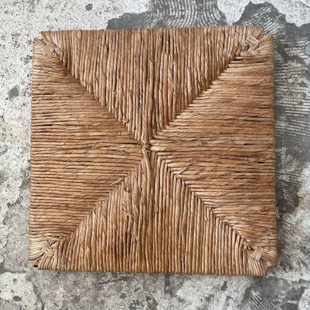 ビンテージ 藁 コーナーチェア 剥離