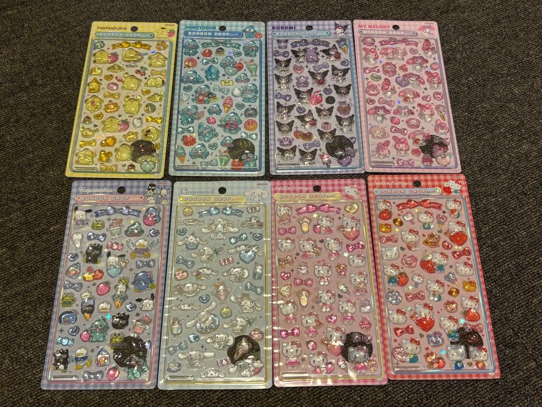 【国内正規品コンプセット】ボンボンドロップシール　サンリオ第二弾