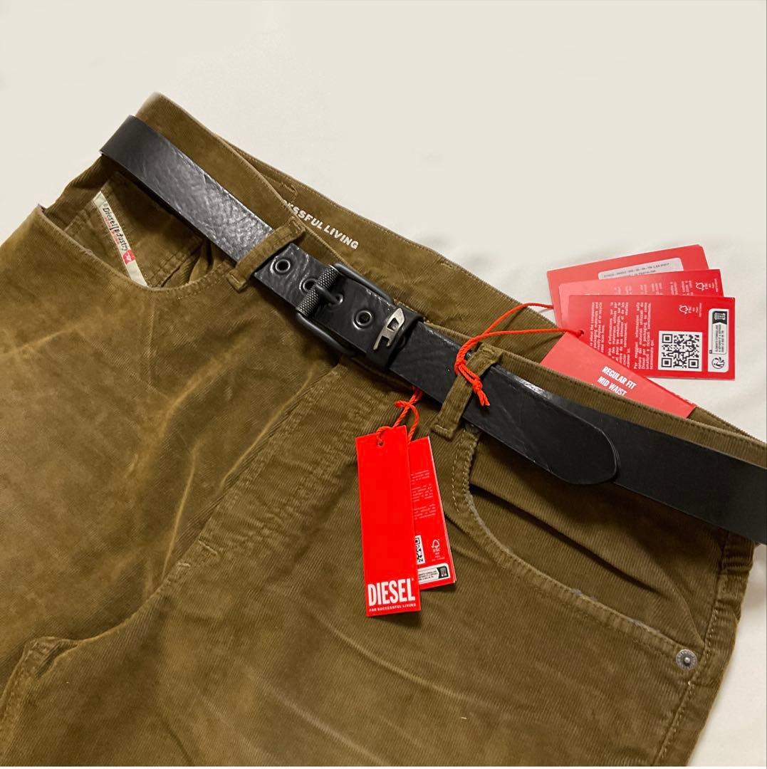 新品　ディーゼル　ベルト 90　X09396　B-DAVE Ⅱ　メタリックDロゴ