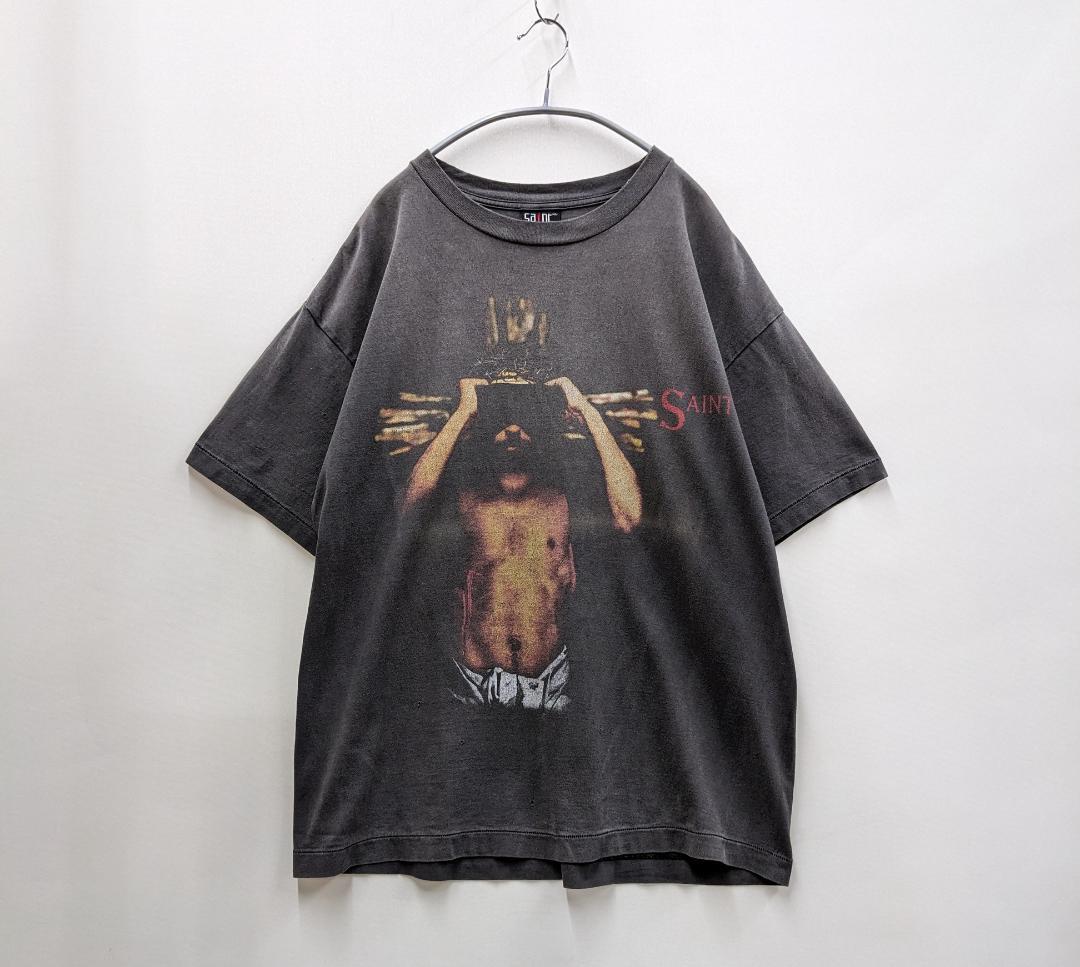 セントマイケル/両面プリントT/ヴィンテージ加工/SIZE XLビッグシルエット