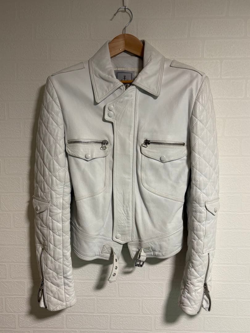 初期　JWアンダーソン 本革ジャケット　ホワイト