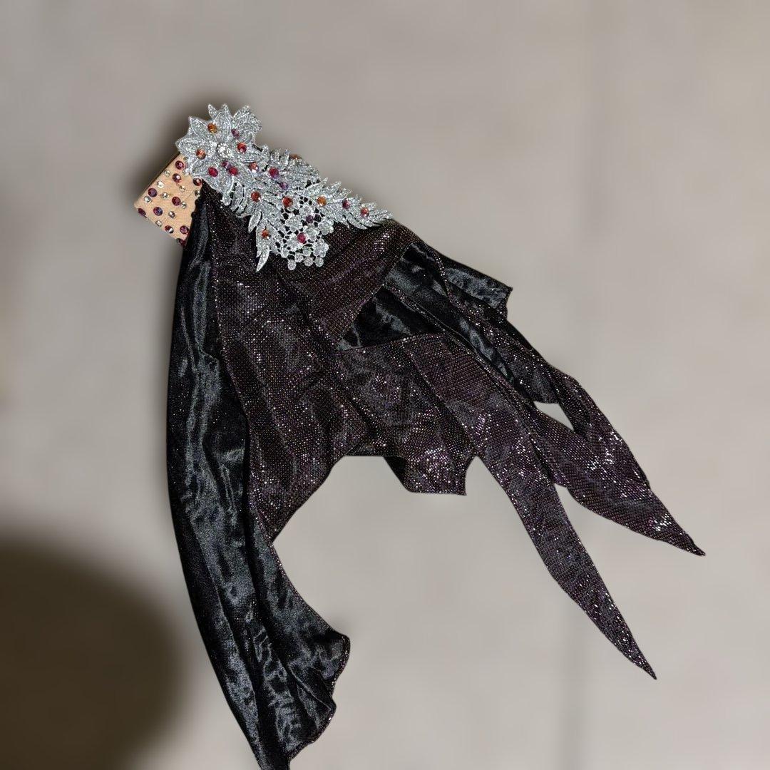 ベリーダンス セットアップ 黒 ビーズ装飾