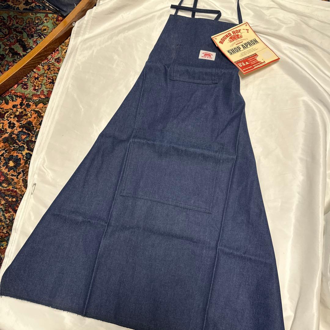 新品　希少　アメリカ製　タグ付き　ラウンドハウス インディゴ　エプロン