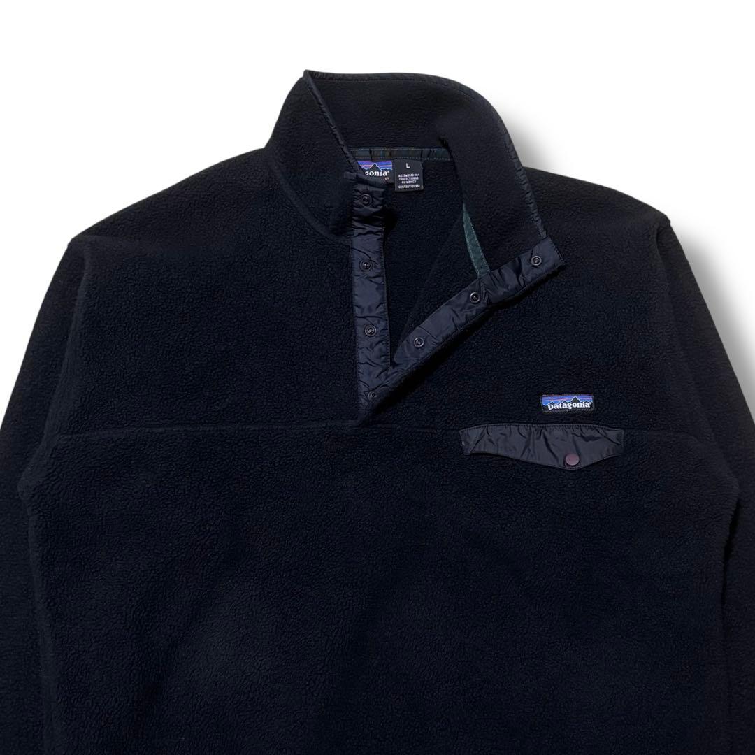 美品 90s 黒黒 L Patagonia シンチラ パタゴニア スナップT