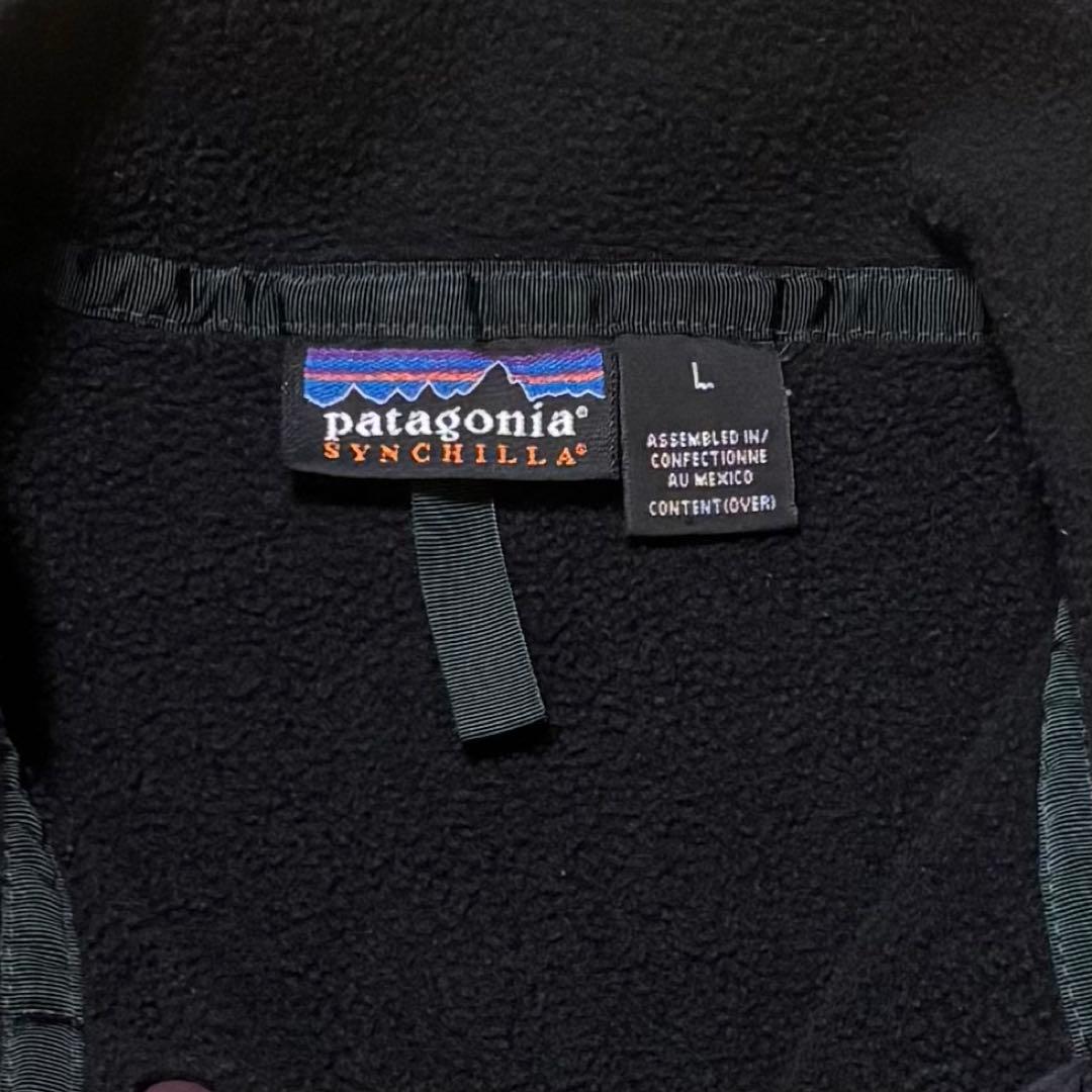 美品 90s 黒黒 L Patagonia シンチラ パタゴニア スナップT