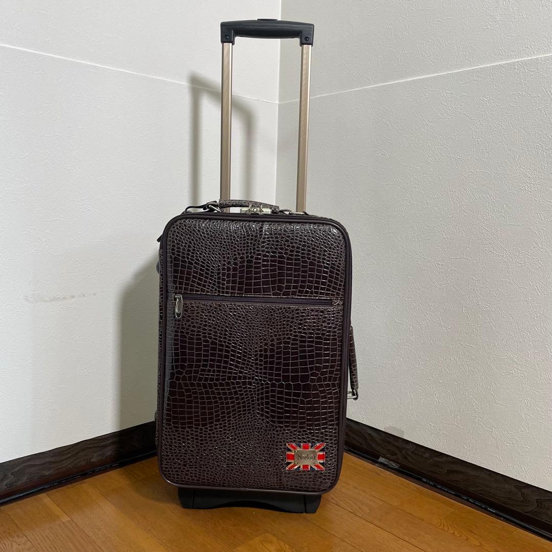 【美品】NORTON キャリーケース　クロコ型押しデザイン