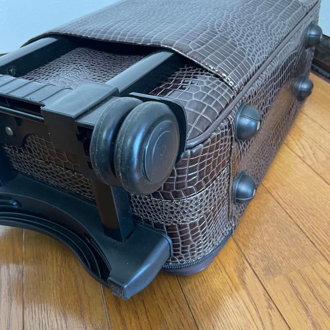 【美品】NORTON キャリーケース　クロコ型押しデザイン