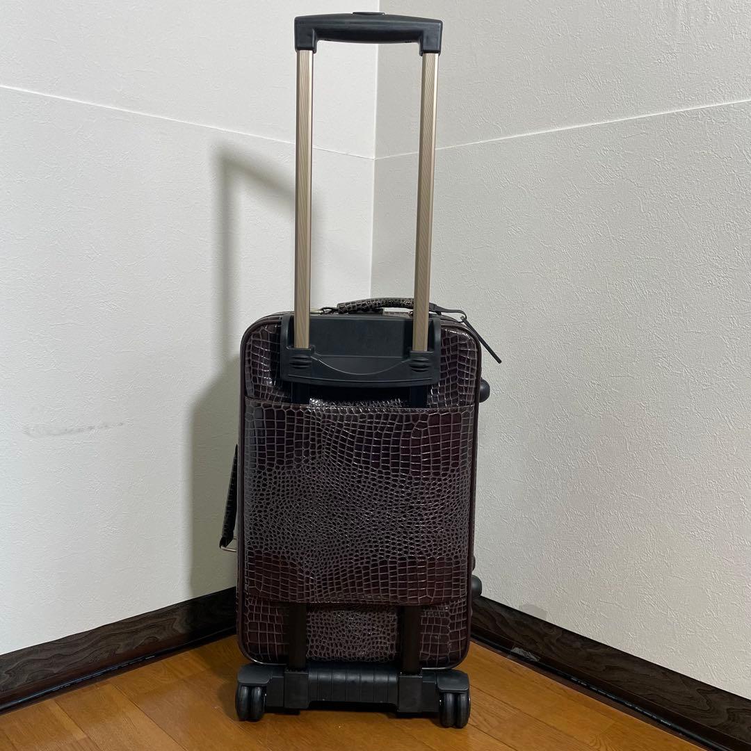 【美品】NORTON キャリーケース　クロコ型押しデザイン