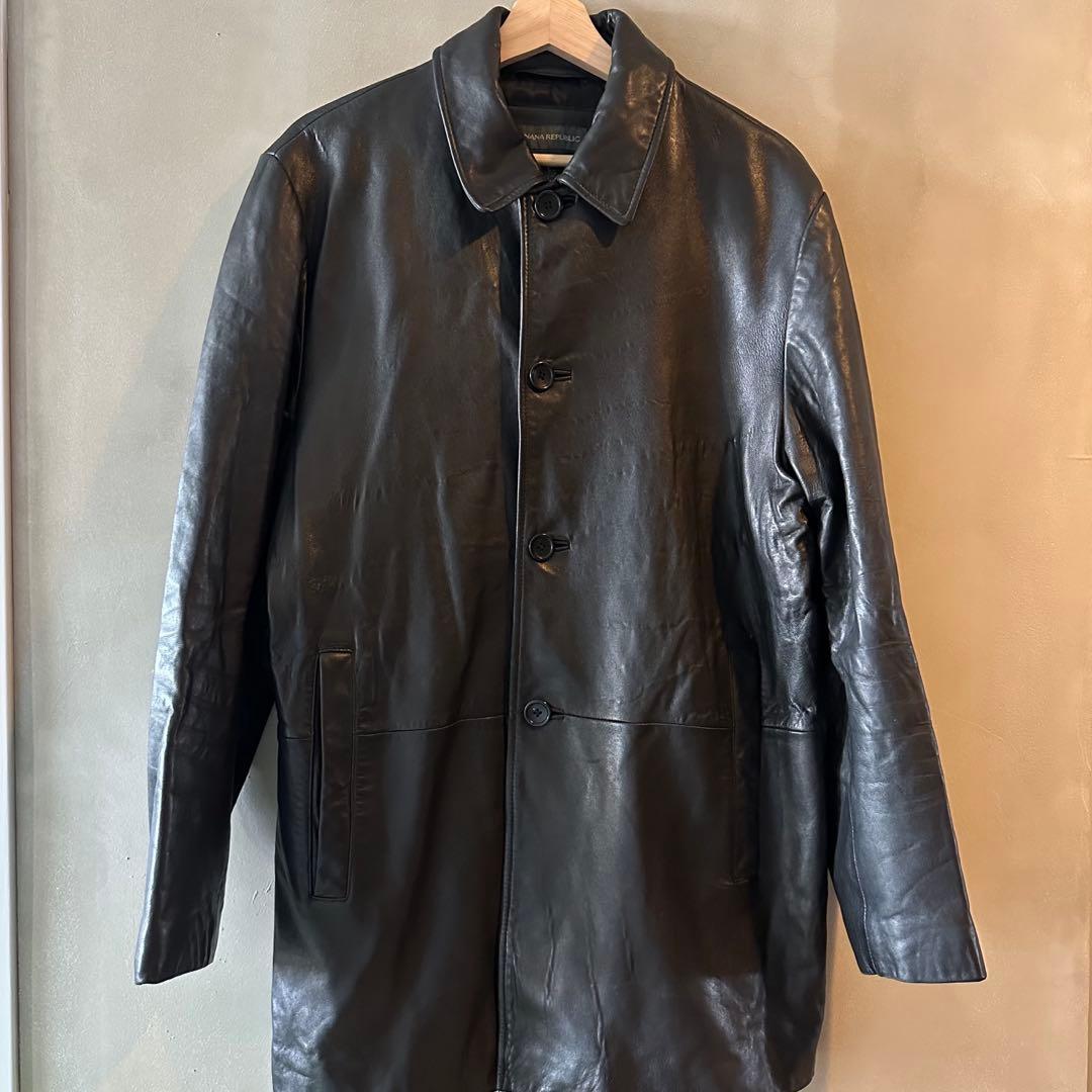 90s Banana Republicレザーカーコート 野村訓一 美品 Sサイズ