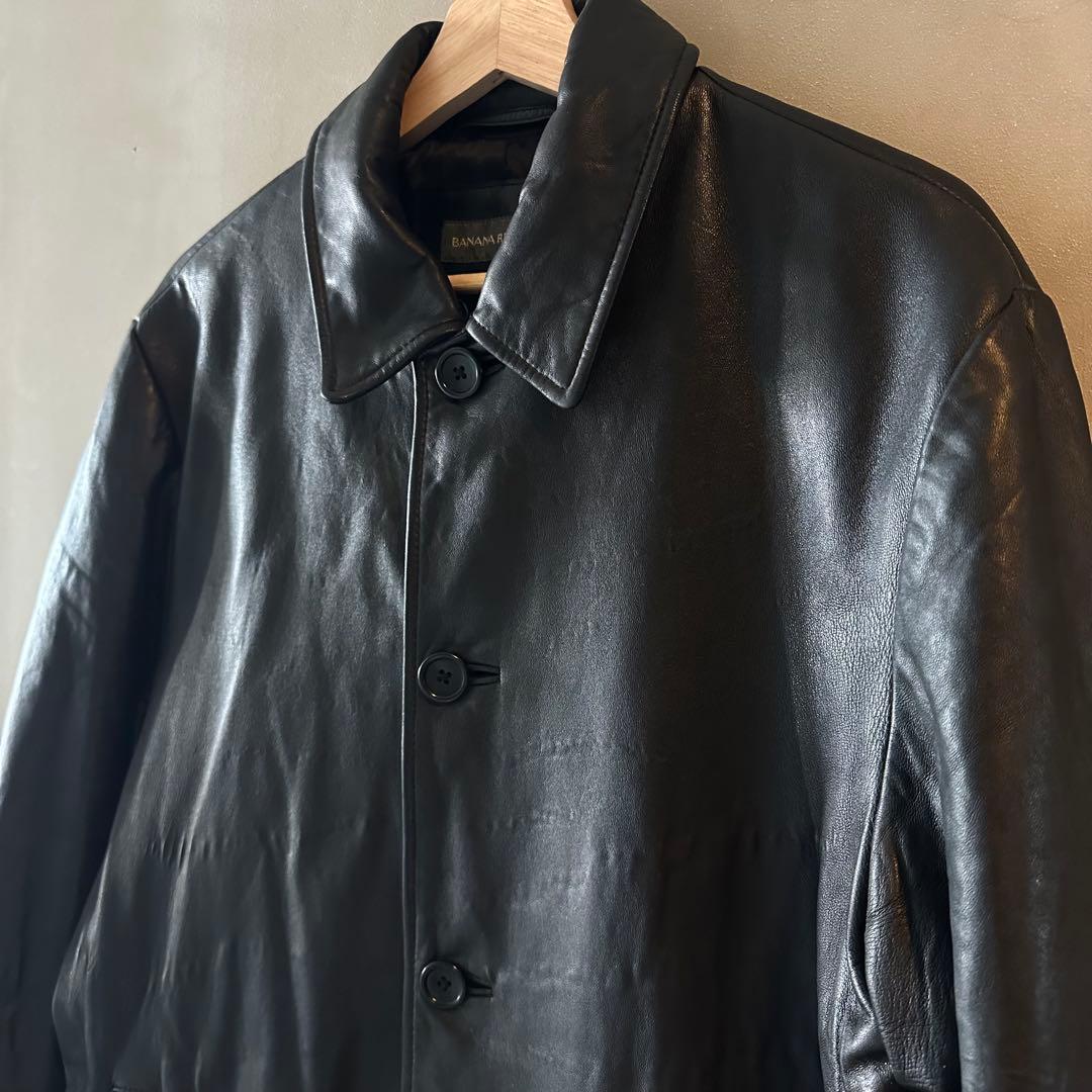 90s Banana Republicレザーカーコート 野村訓一 美品 Sサイズ