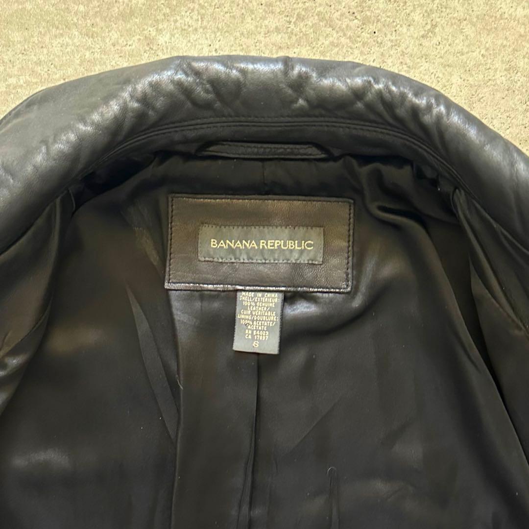 90s Banana Republicレザーカーコート 野村訓一 美品 Sサイズ