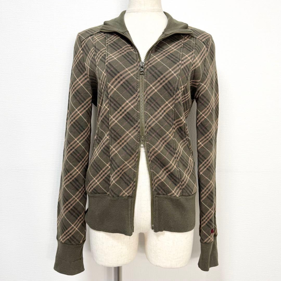 y2k❤️ BURBERRY BLUE LABEL 総柄 ダブルジップジャージ