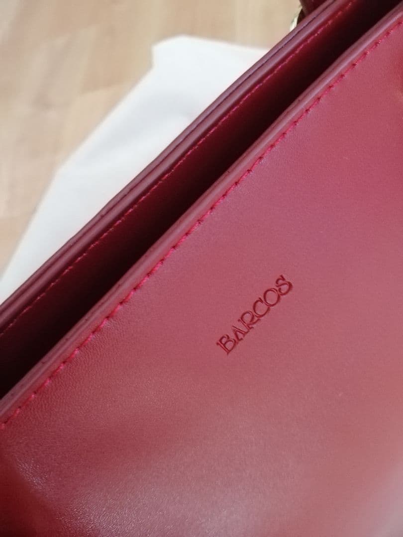 新品！BARCOSバルコス 牛革2wayトートバッグ　本革レザーバッグ　ボルドー