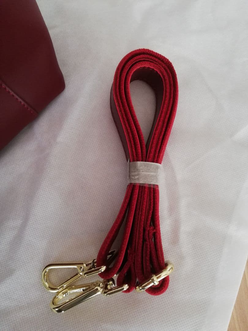 新品！BARCOSバルコス 牛革2wayトートバッグ　本革レザーバッグ　ボルドー