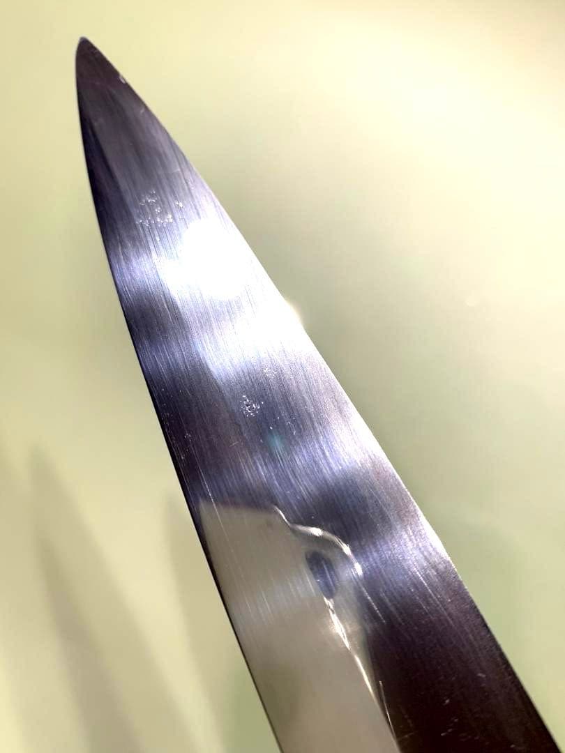 源菊虎　柳刃包丁　最上　本鍛錬　刃渡り26cm