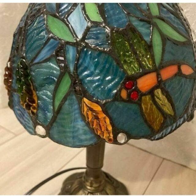 ステンドグラス　ティファニーランプ⭐︎グリーン⭐︎とんぼ