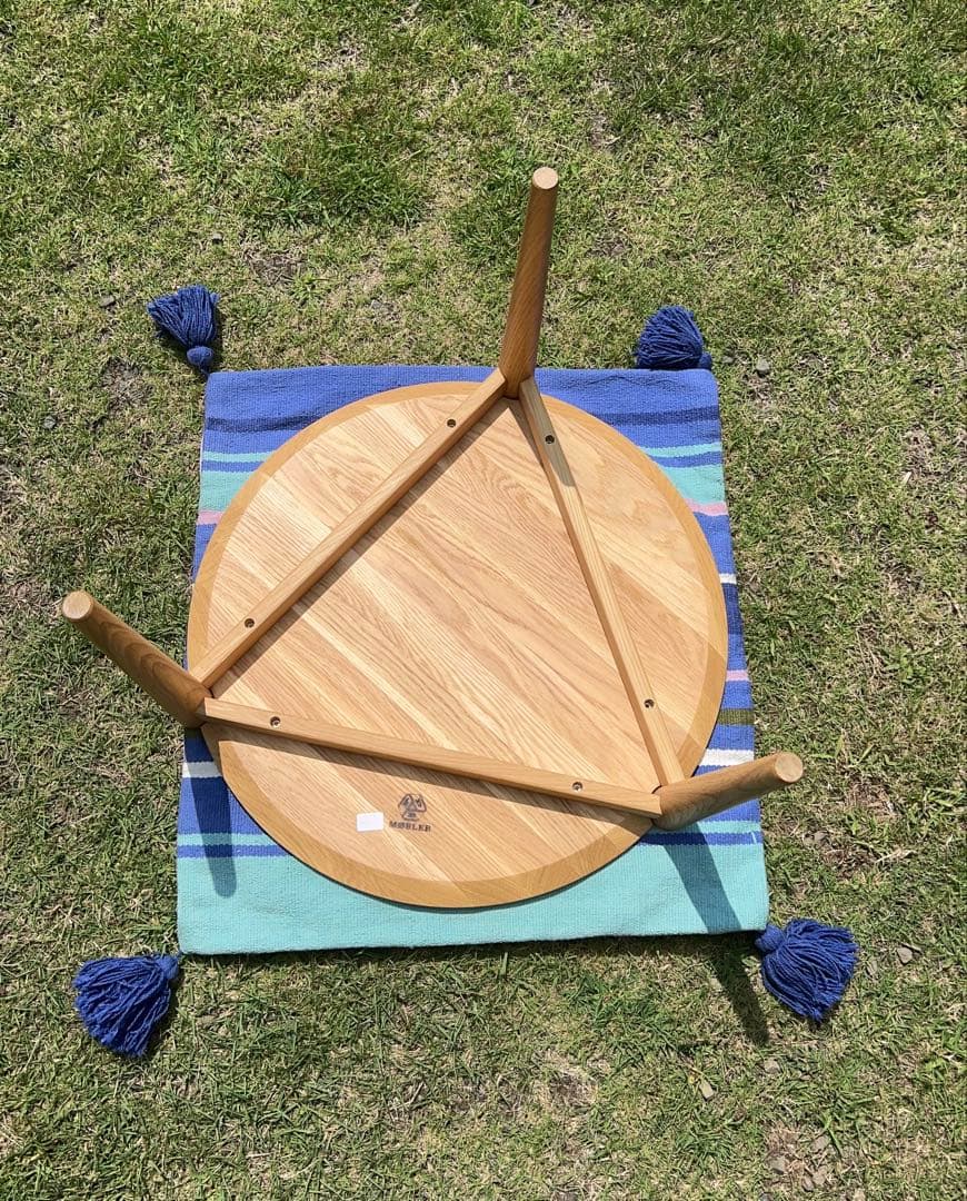 【新品未使用】北欧家具　木製円形テーブル　ちゃぶ台　オシャレ