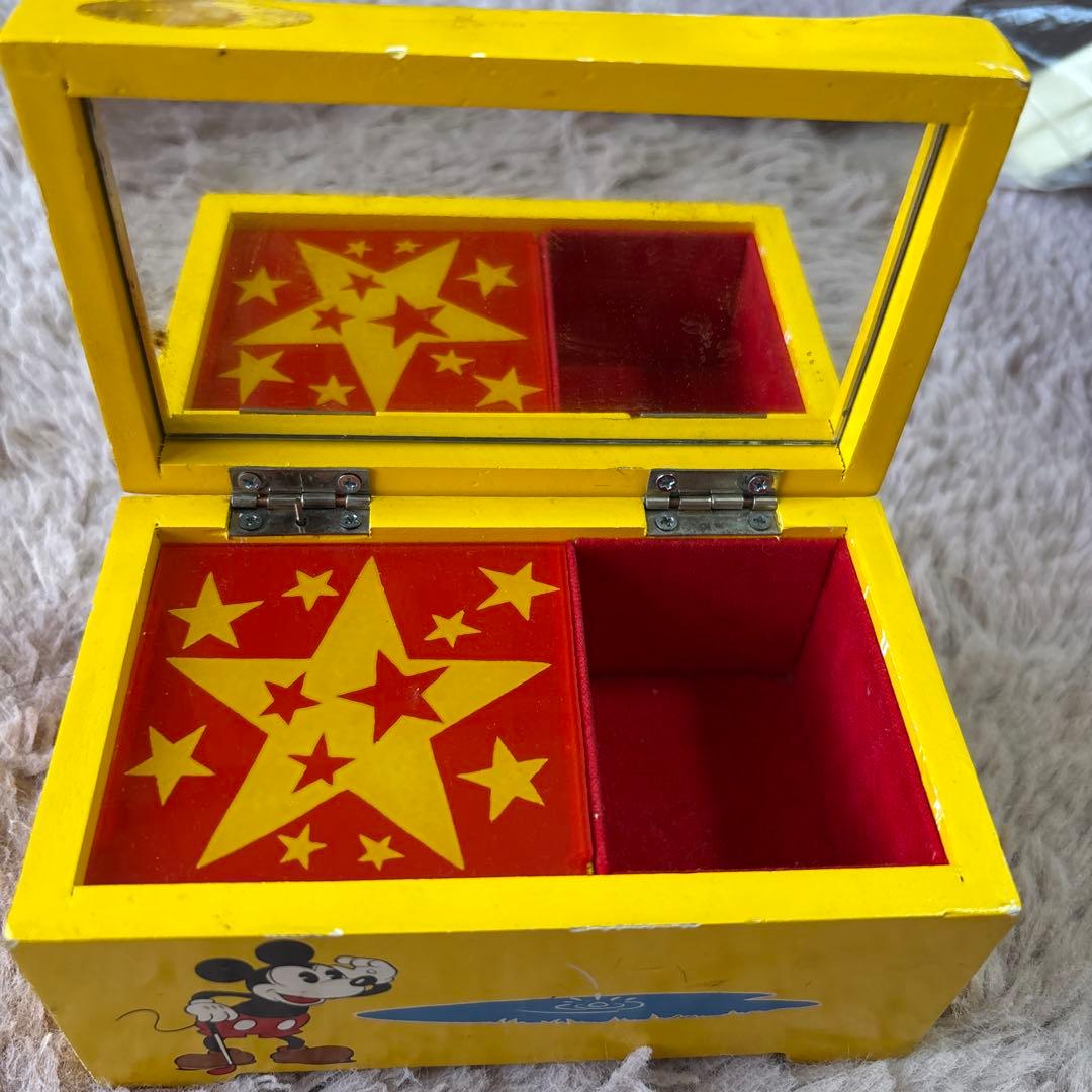 アンティークミッキーマウスオルゴールアクセサリー箱