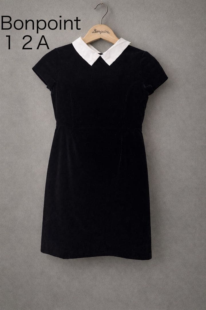Bonpoint ボンポワン　クチュール　ベルベットワンピース　12a