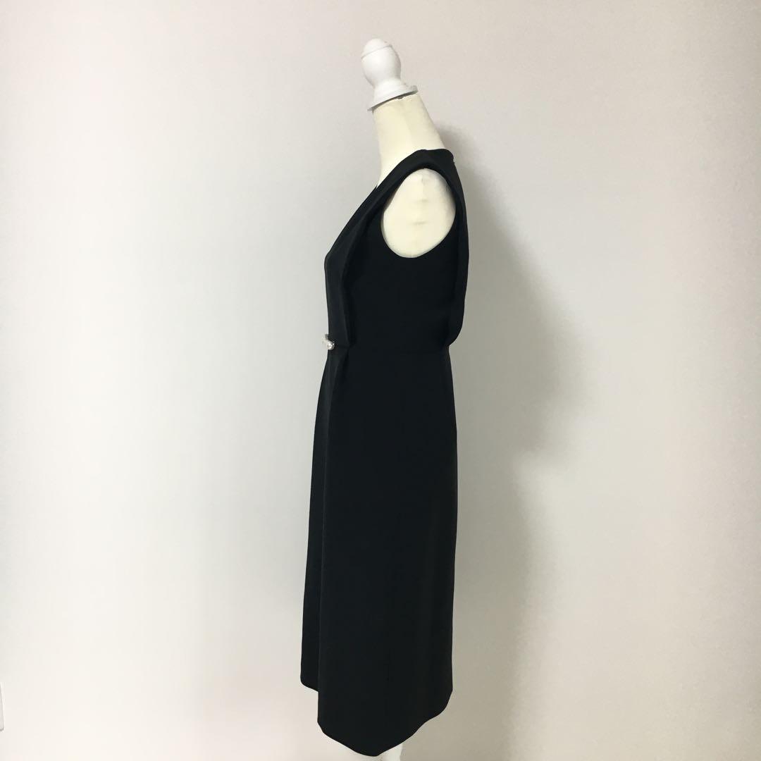 美品　YOKO CHAN ヨーコチャン　スカラップ　パール　ワンピース