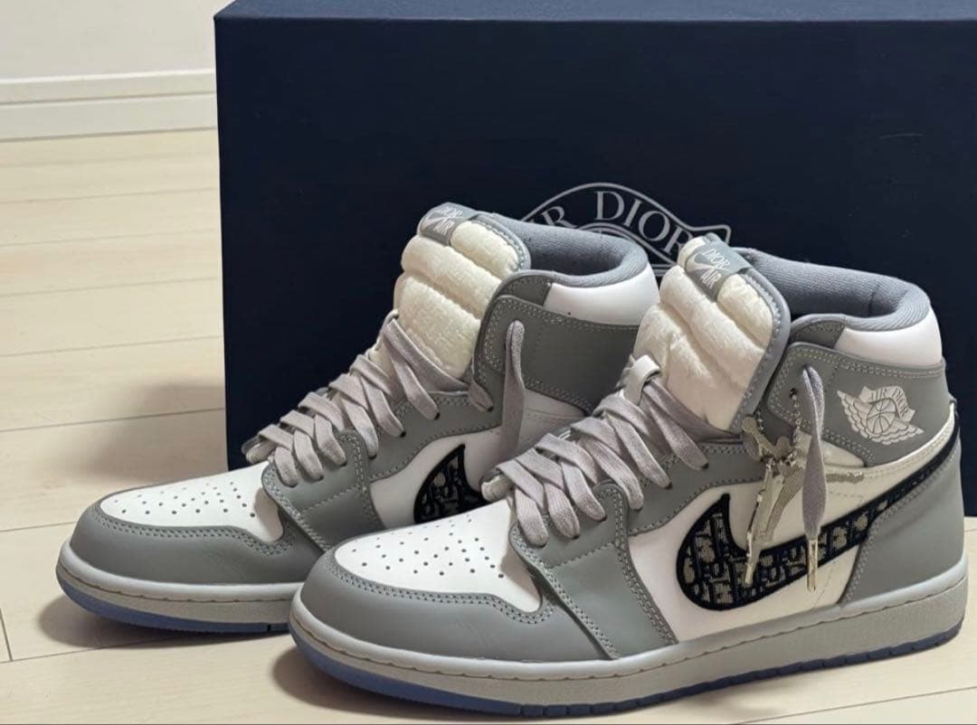 Dior Air Jordan 1 グレー/ホワイト 【27.5cm】