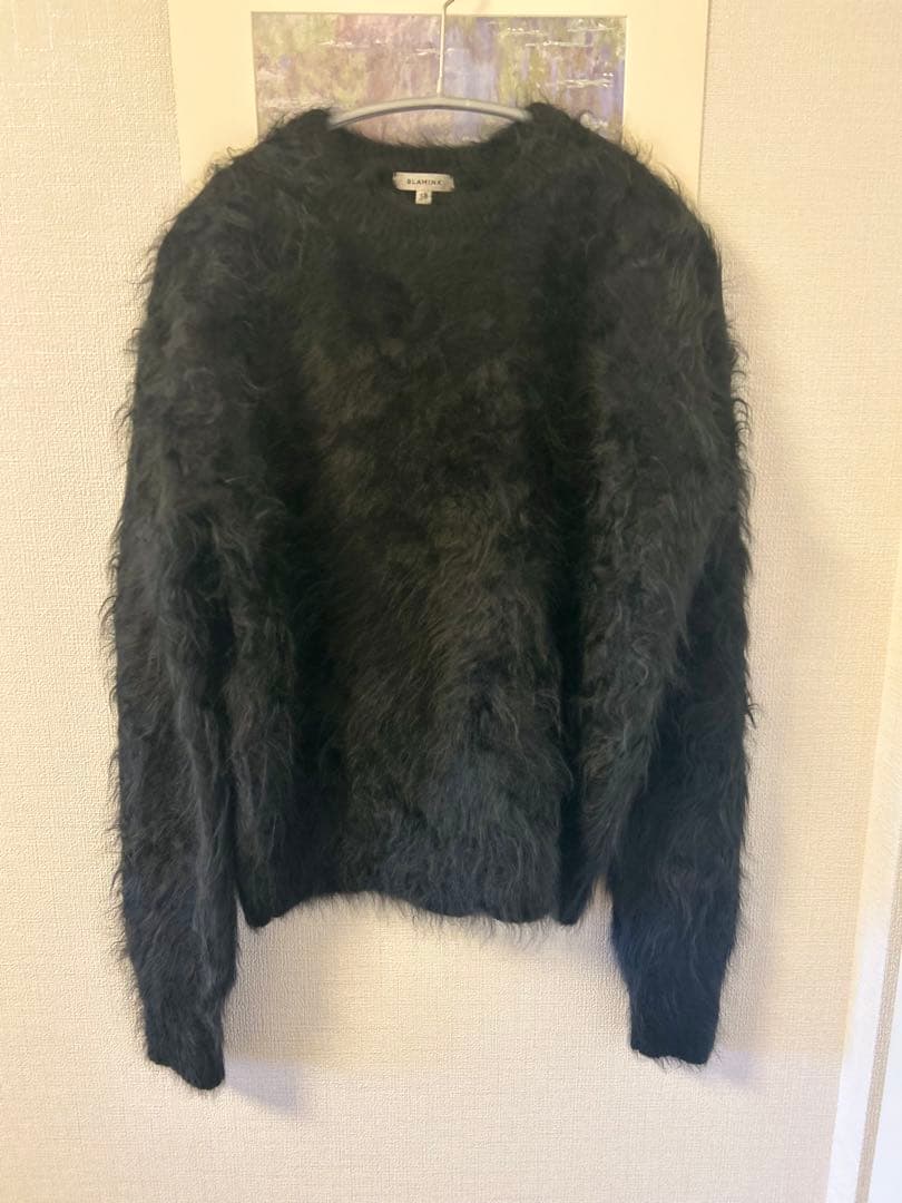 BLAMINK カシミヤファークルーネックニット