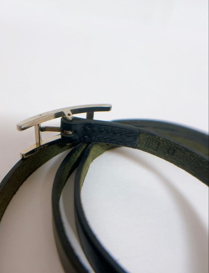 エルメス　HERMES アピ3 ブレスレット　三重 ブラック　黒