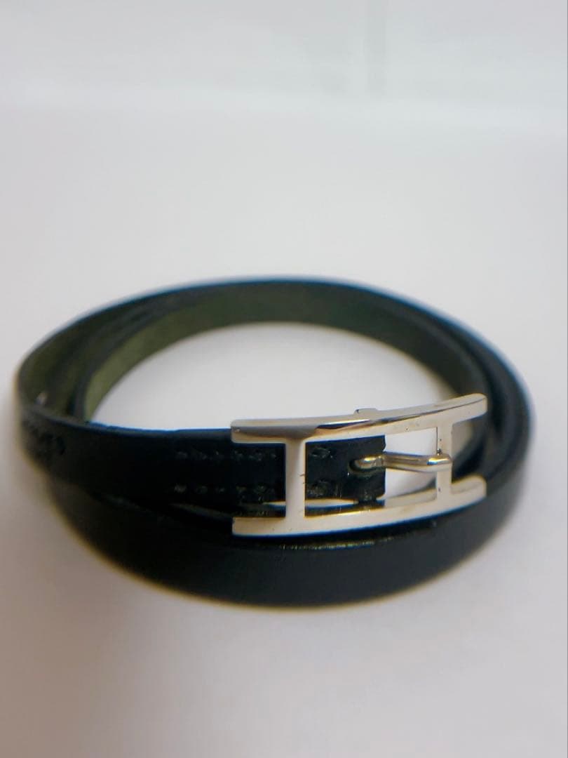 エルメス　HERMES アピ3 ブレスレット　三重 ブラック　黒